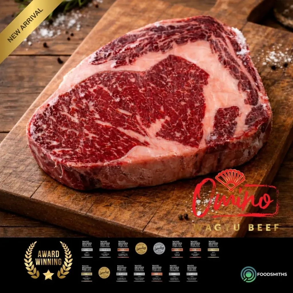 [CBA034112] Omino Australian Wagyu Ribeye MB6-7 Steak (361 - 380g)