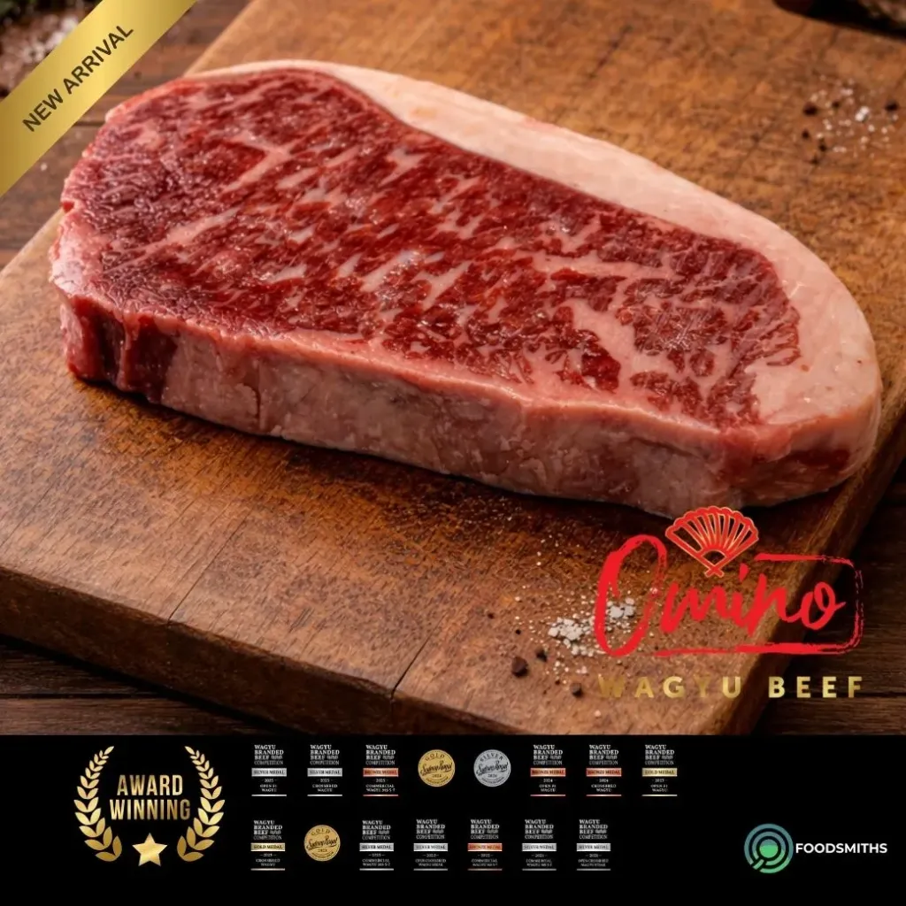 [CBA039110] Omino Australian Wagyu Striploin MB6-7 Steak (321 - 340g)