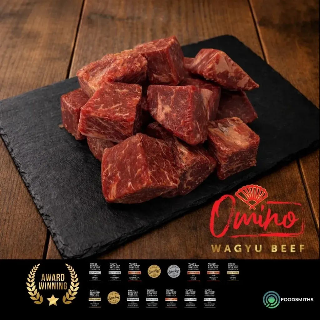 Omino Australian Wagyu Topside MB6-7 Diced Cut 250g/pack