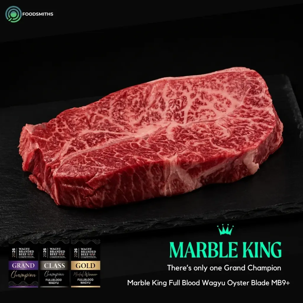 [BA083103] Marble King Full Blood Wagyu Oysterblade MB9+ Steak (161 - 180g)