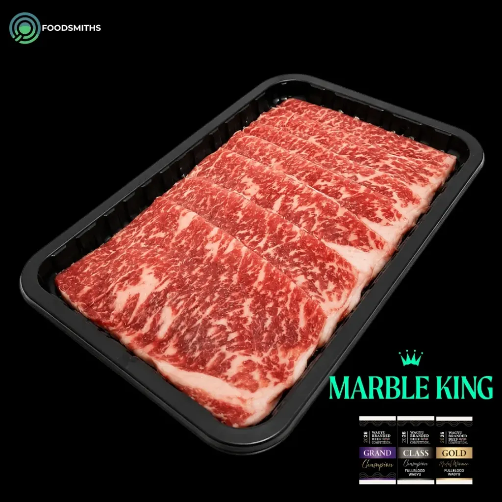 [CSBA084] Marble King Full Blood Wagyu Outside Flat MB9+ Shabu Shabu 250g/pack