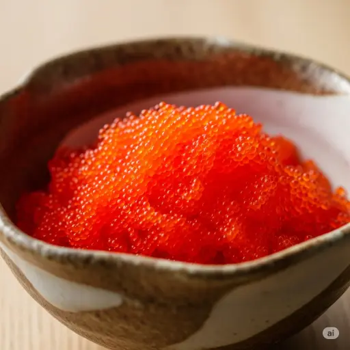 [AJ017] Frozen Flying Fish Roe Seasoning (Orange) ไข่ปูส้ม แช่แข็ง 500g/pack
